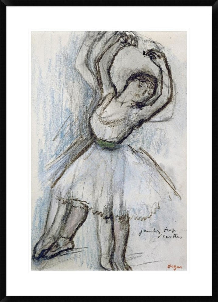 "Study of a Dancer" Framed Digital Print by Edgar Degas, 27x38"