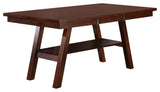 Solid Wood Dark Walnut Brown Dining Table