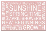 Pink Spring Sayings 30x20 Canvas Wall Art