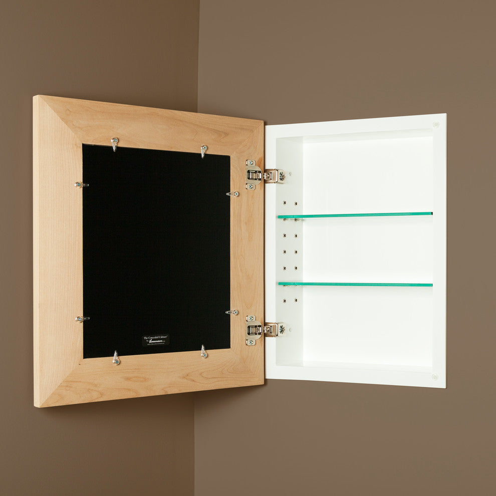 14"x18" Fox Hollow Furnishings Mirrored Medicine Cabinet, Unfinished Raised Edge