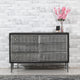 Sarah 6 Drawer Chest, Mango Solid Wood Antique Brown Finish on Iron Base