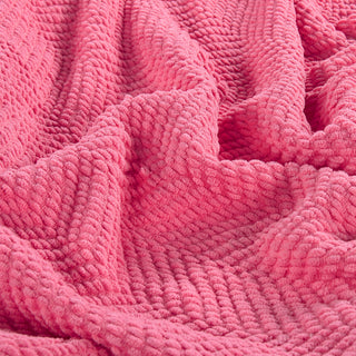 Tweed Knitted Throw Blanket, Camellia Rose, 50"x60"