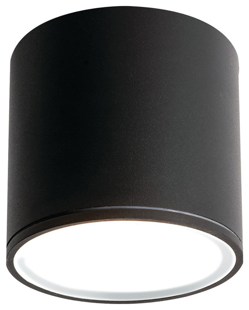 Everly 5" Outdoor LED Ceiling Light, Adjustable CCT, Black