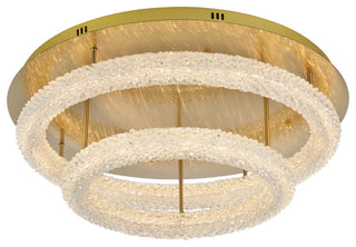 Home Living 29.5" LED Flush Mount, Satin Gold