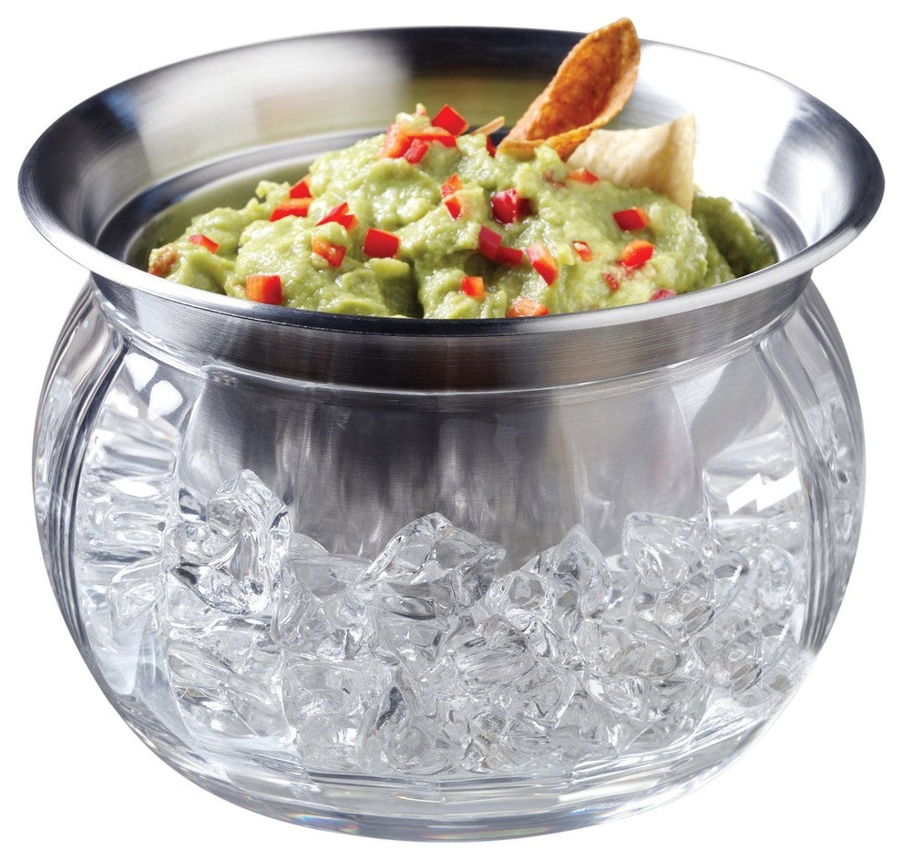 PRODYNE IC6 Steel Iced Dip Cup N Acrylic Chill Bowl Keeps Di