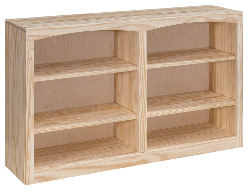 Solid Wood Bookcase, 30"x48", Unfinished