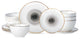Christian Siriano Luma Porcelain 16 Piece Dinnerware Set, Black