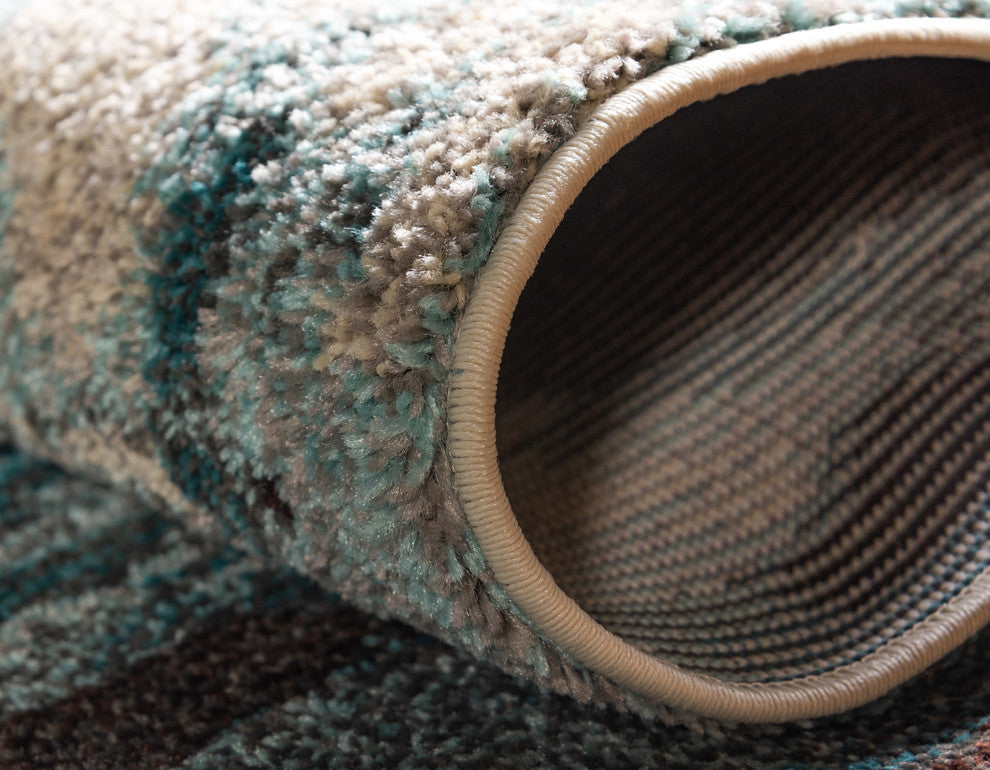 Rug Unique Loom Estrella Light Blue Rectangular 5' 0 x 8' 0