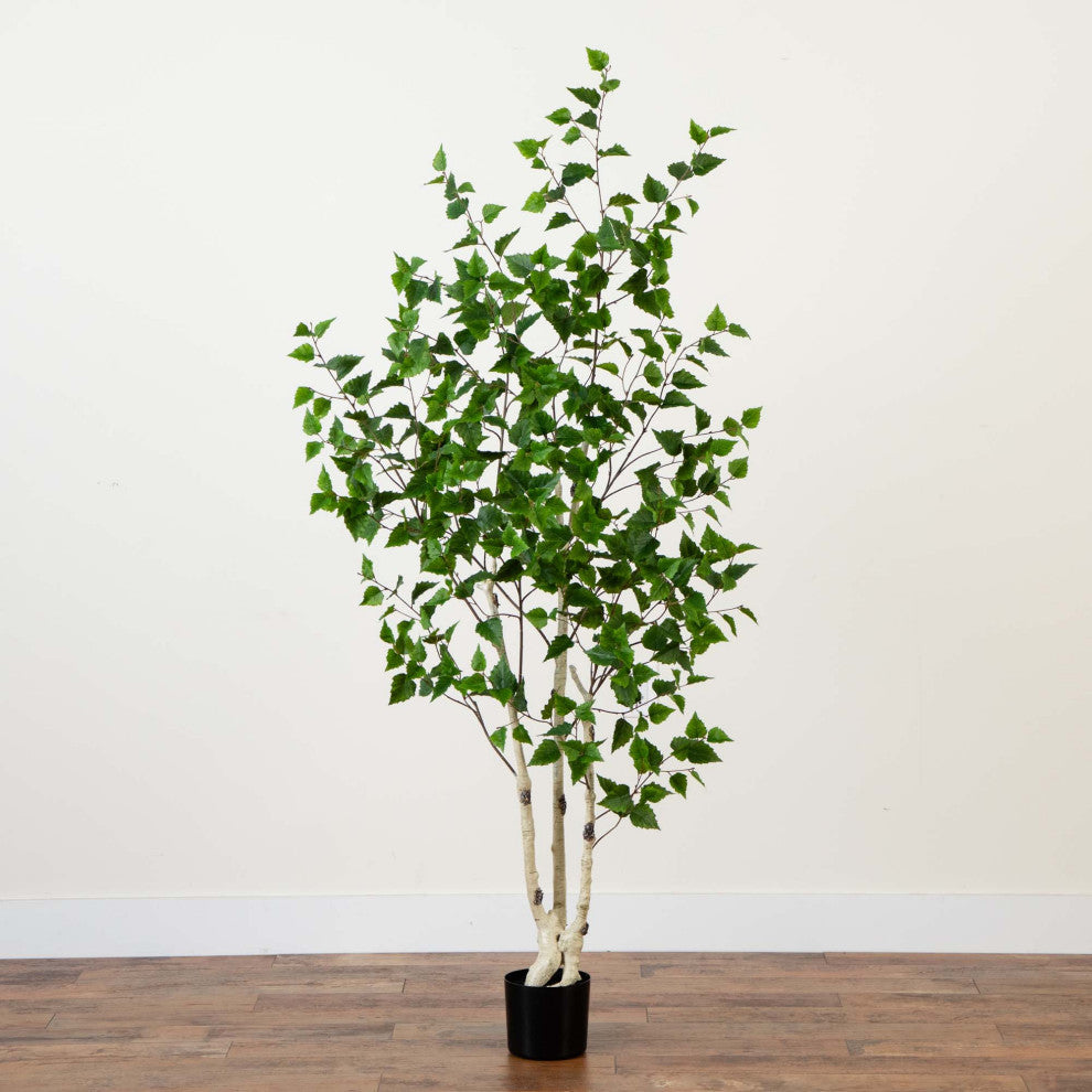 6ft. Artificial Birch Tree With Real Touch Leaves
