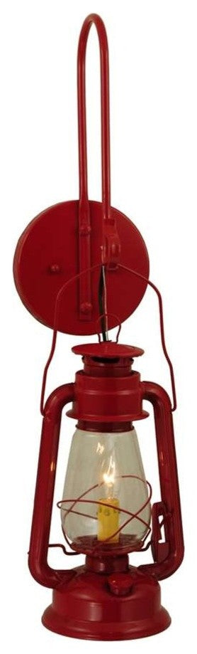7W Miners Lantern Red Wall Sconce