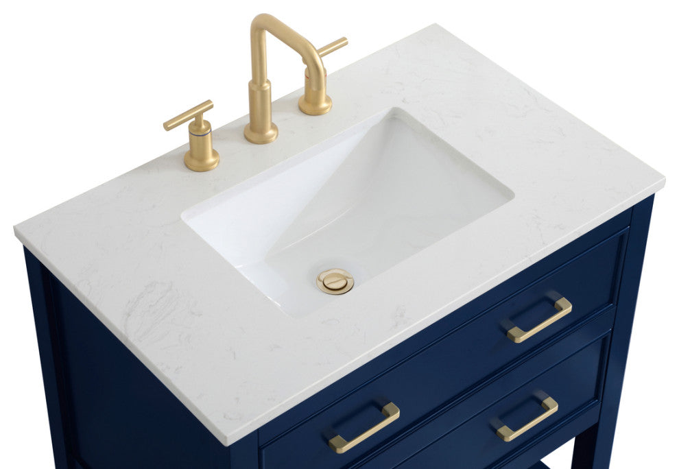 Home Living 30" Single Bathroom Vanity, Blue
