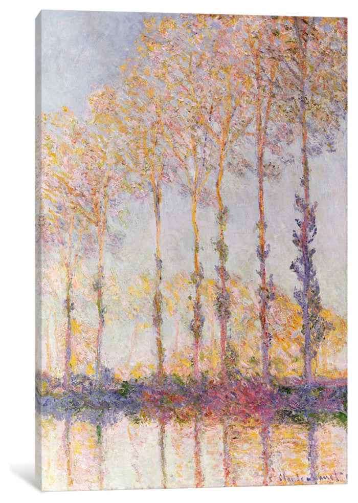 "Poplars on the Banks of the Epte, 1891 " by Claude Monet, 40x26x1.5"