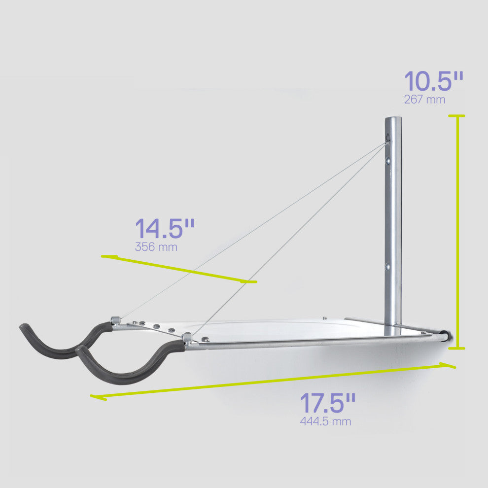 Single Bike Wall Mount Rack w/ Shelf