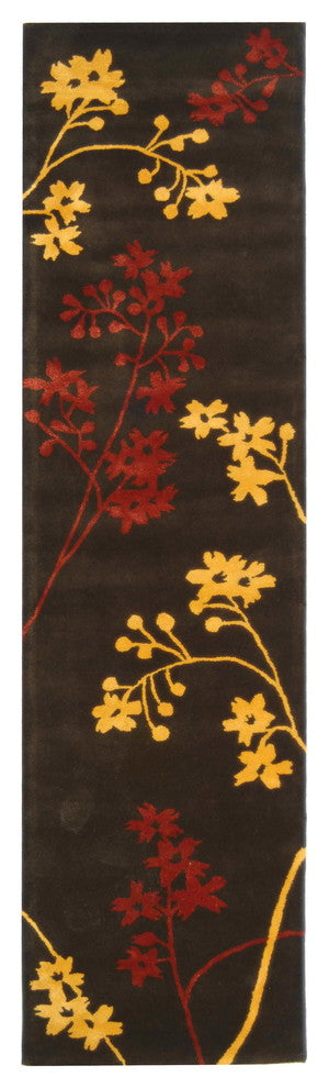 Safavieh Soho soh316a Floral Rug, Brown/Red, 2'6"x10'0" Runner