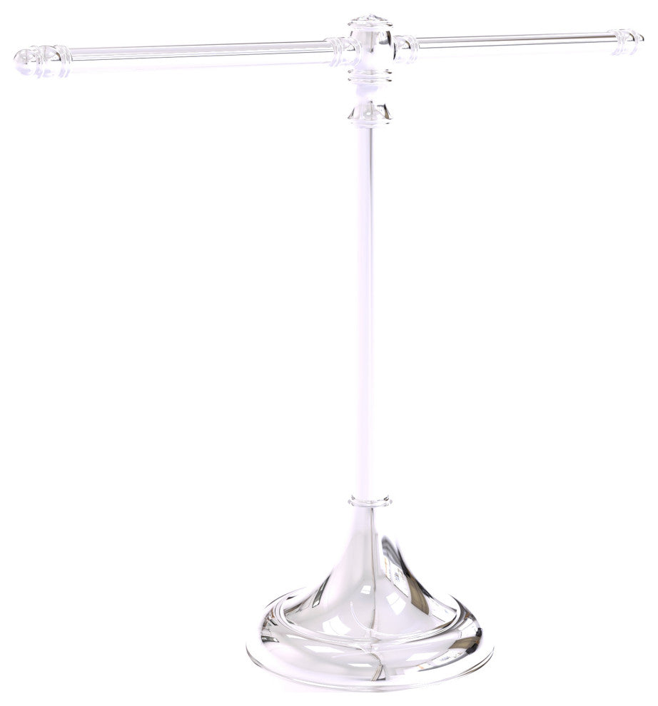 Carolina Crystal Guest Towel Stand, Polished Chrome