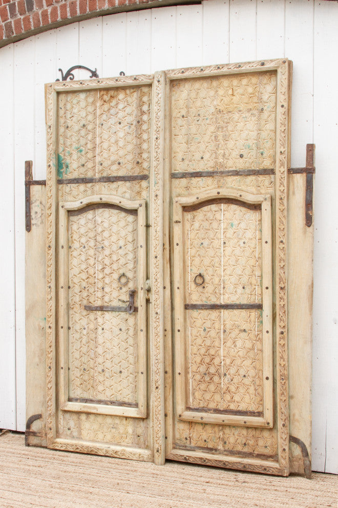 Pair of Antique Rajasthani Carved Doors
