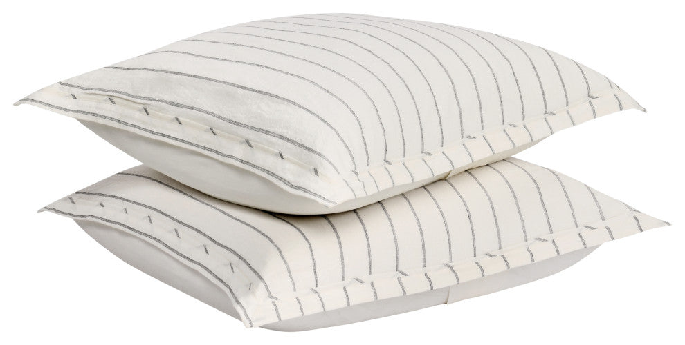 Kingston 100% Linen Euro Sham, Ivory, Ivory