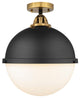 Innovations 288-1C-BAB-HFS-121-BK-LED 1 Light Semi-Flush Mount, Matte Black