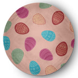 5' Round Egg Hunt Easter Chenille Indoor/Outdoor Rug