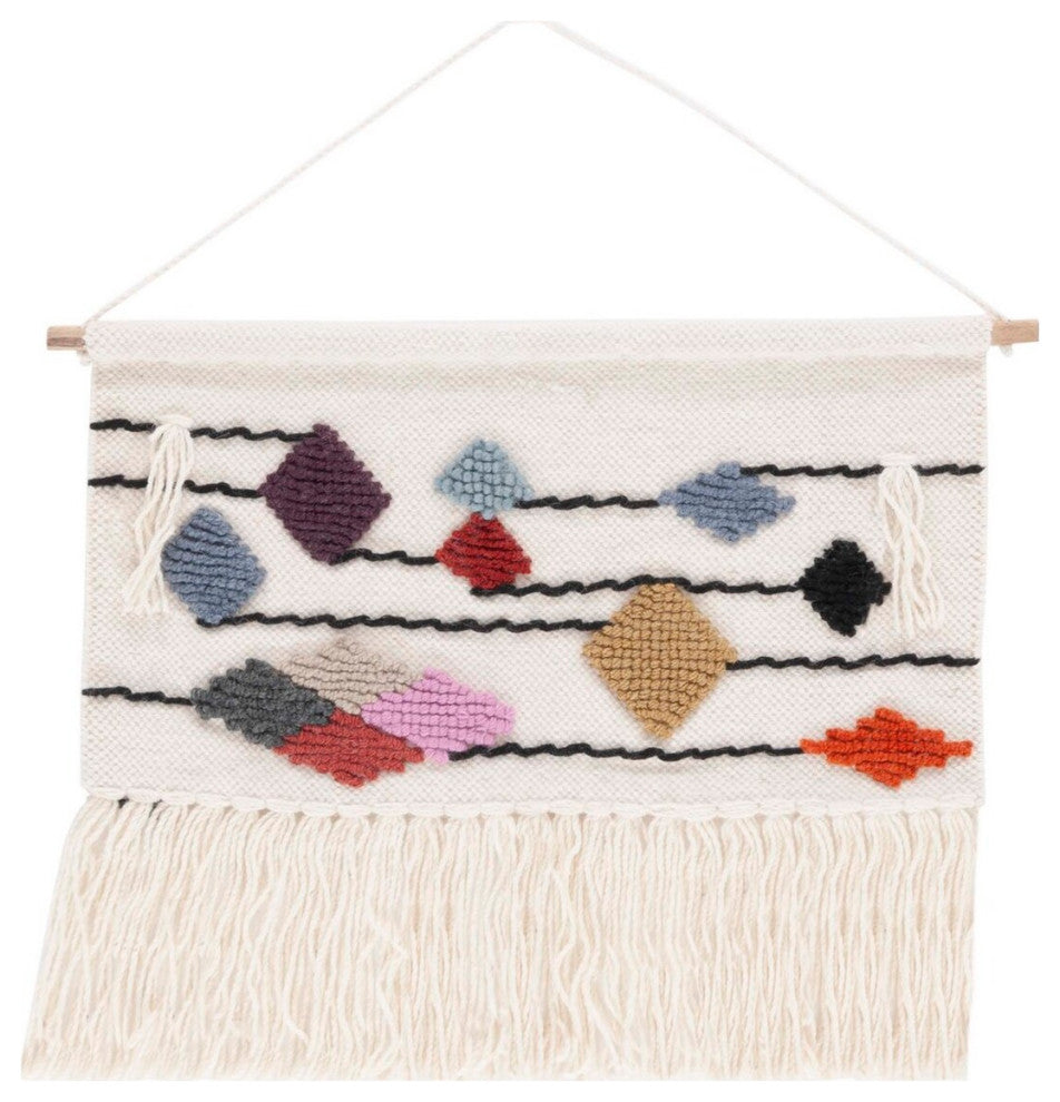 Safavieh Sedona Gleenda Woven Wall Art Ivory/Black 32" X 24"