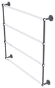 Clearview 4 Tier 36" Ladder Towel Bar with Twisted Accents, Matte Gray