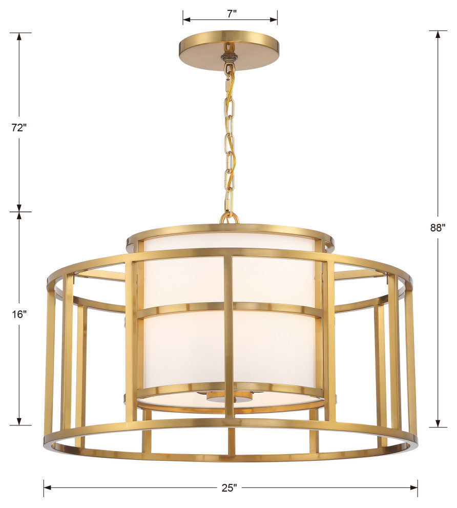 Brian Patrick Flynn for Crystorama Hulton 5 Light Luxe Gold Chandelier