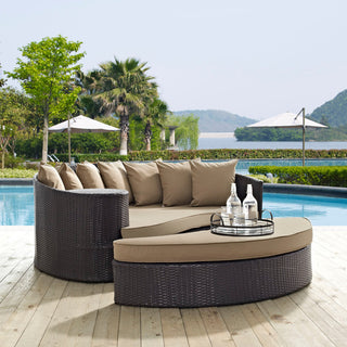 Modway Convene Outdoor Patio Daybed, Espresso Mocha