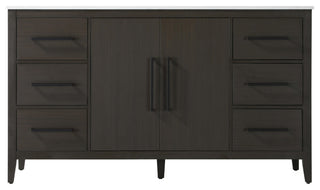 Home Living 60" Single Bathroom Vanity, Mocha Brown