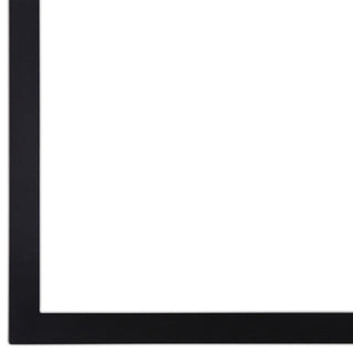 Verdon Framed Mantel Mirror, Clover Cathedral, 38.4"x27.4", Matte Black