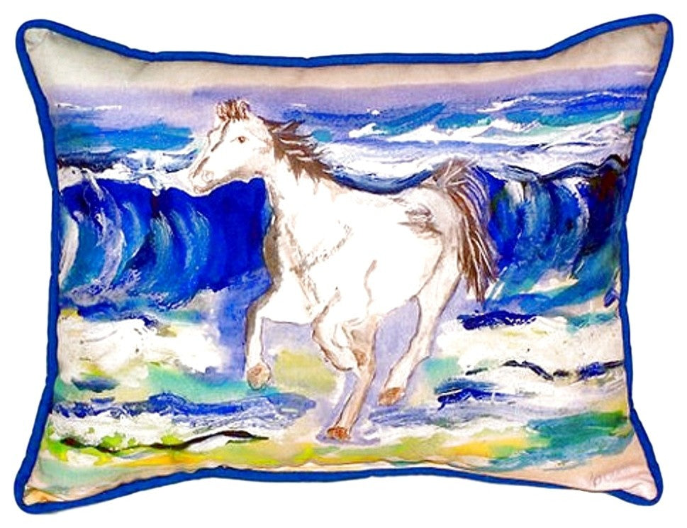 Horse & Surf Extra Large Zippered Pillow 20x24