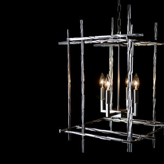 Tura 4-Light Medium Chandelier - Sterling Finish