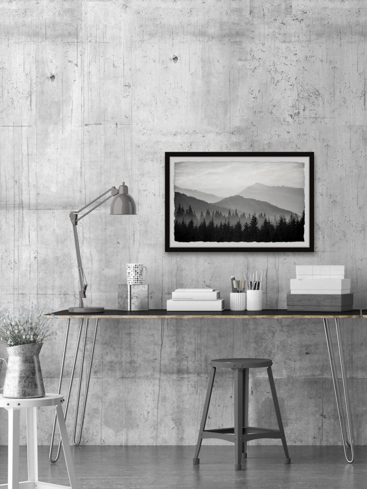 "Pinetree Forest" Framed Painting Print, 30x20