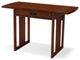 Leick Computer Wood Desk in Mission Oak Chocolate