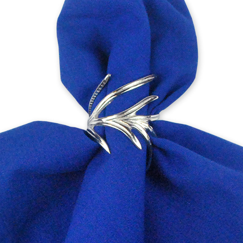 DII Antique Silver Branch Napkin Ring, Set of 6