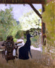 Edouard Vuillard Under the Portico, 20"x25" Gallery Wrapped Canvas Print