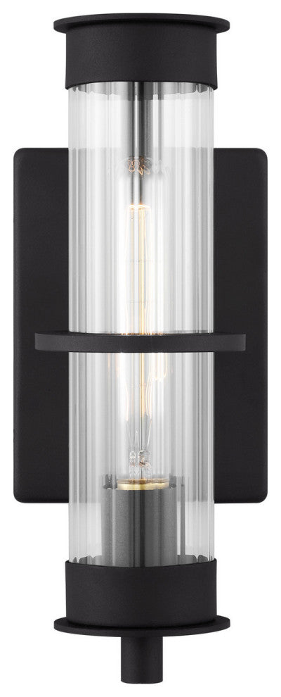 Alcona 1-Light Outdoor Wall Lantern, Black