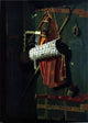 John Frederick Peto Fish House Door with Eel Basket Gallery Wrapped Canvas Print