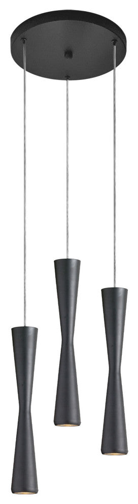 15W Round Pendant, Matte Black