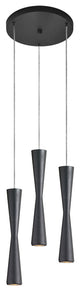 15W Round Pendant, Matte Black