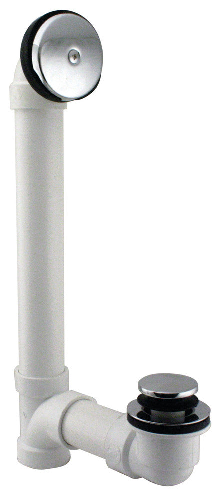 Tip Toe Sch. 40 PVC Bath Waste With One-Hole Elbow In Oil Rubbed Bronze, Polished Chrome