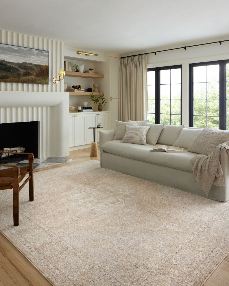 Loloi II Odette Beige / Silver 6''-7" x 9''-6" Area Rug