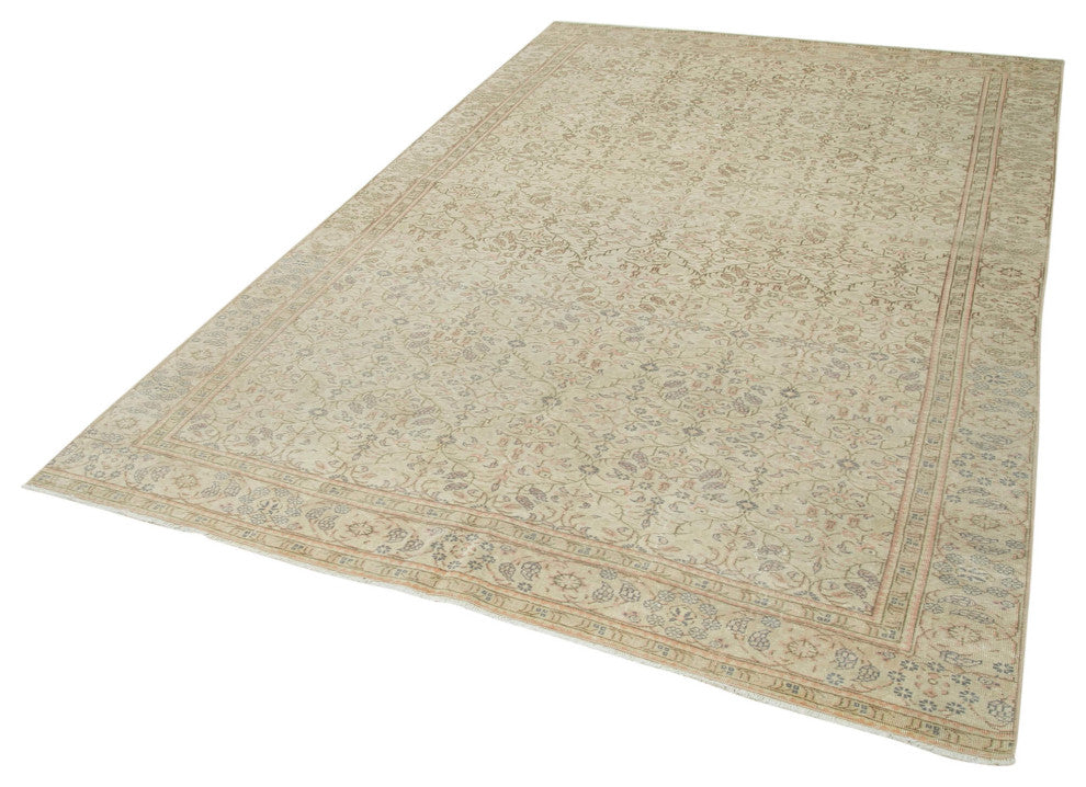Rug N Carpet - Handwoven Turkish 6' 0'' x 9' 5'' Distressed Area Rug