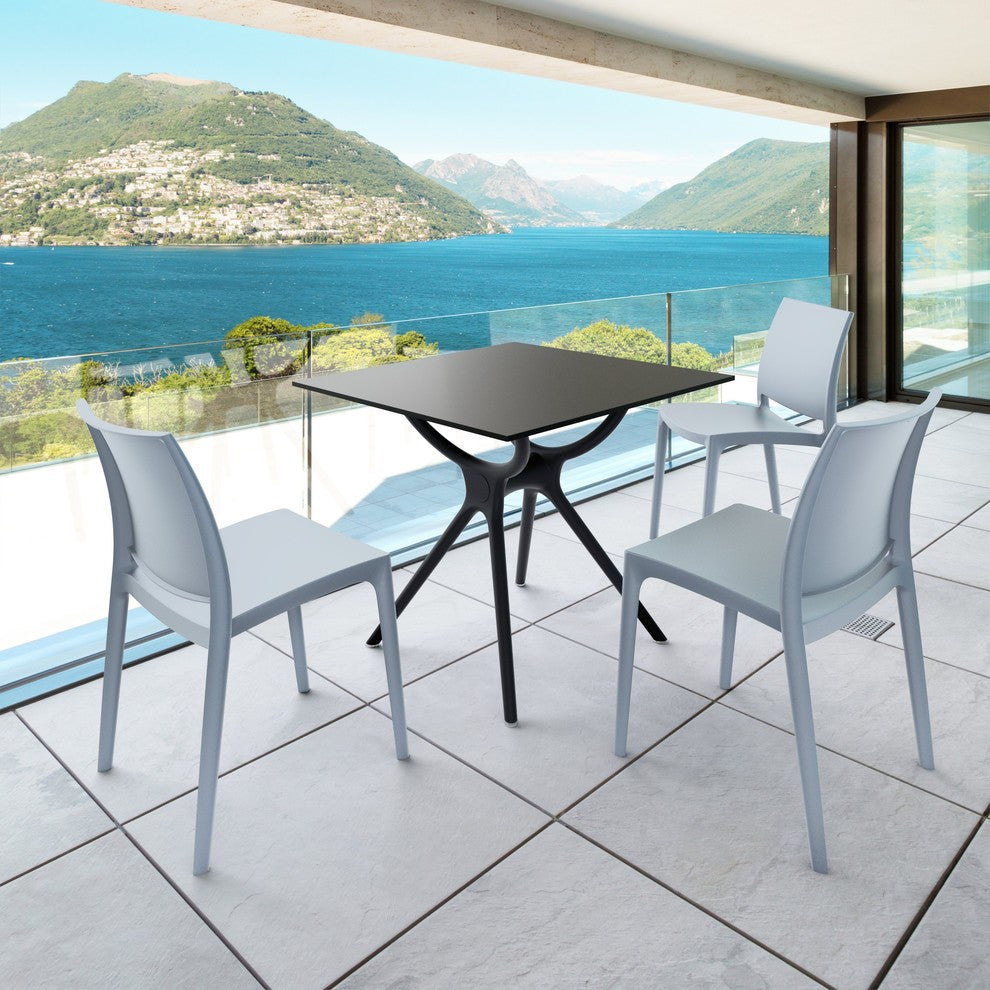 Compamia Maya Dining Chairs, Set of 2, Silver