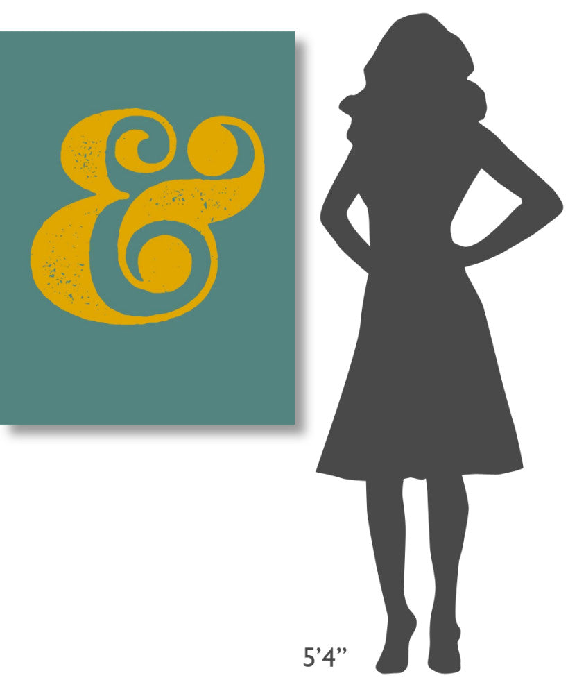 "Ampersand Poster Blue and Yellow" Fine Art Print