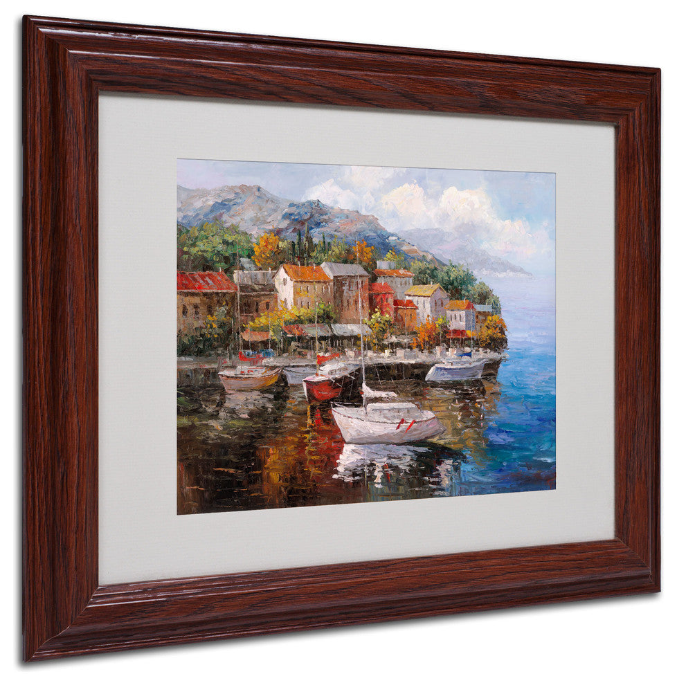 'At Sea' Matted Framed Canvas Art by Joval