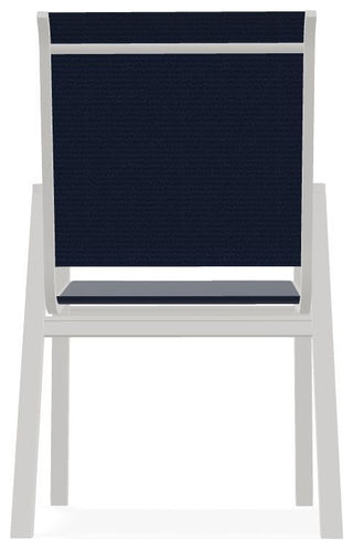 Bazza Sling Stackable Outdoor Dining Chair, Navy/Snow