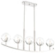Spyglass 5 Light Island Chandelier, Satin Platinum