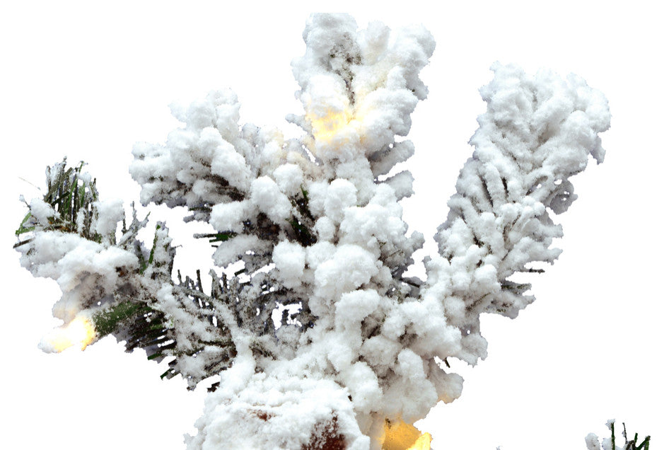 Vickerman A806241Led 4' Flocked Spruce Christmas Tree, Warm White Lights