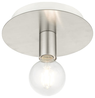Brushed Nickel Transitional, Versatile, Modern, Urban, Minimal Flush Mount