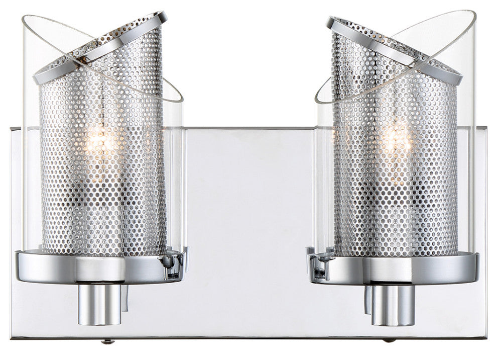 So Inclined 2-Light Bath Fixture, Chrome